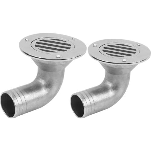 32mm 38mm Boat Drain 90 Degree Mirrored Marine Deck/Floor Drain 316 Stainless Steel For RV Yacht Etc Boat Accessories Marine
