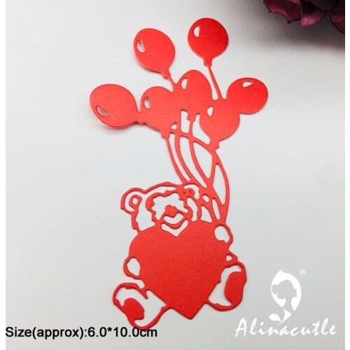 Metal Cutting Die Cut Bear Balloons Scrapbook Paper craft album Handmade Card Stencil Cutter Punch Art Dies Alinacutle
