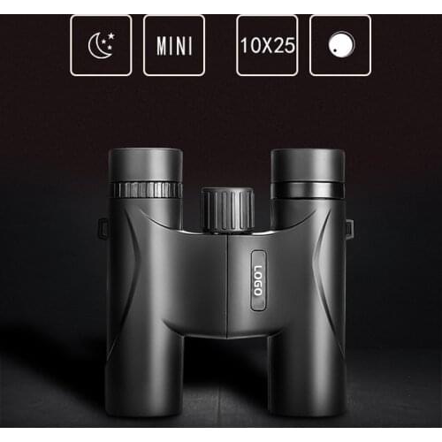 Mini Portable HD 10X Telescope Binoculars Powerful 10X25 Folding Long Range Low Light Night Vision Professional Telescope