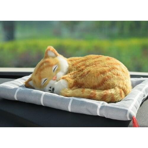 About 20x14cm simulation sleepy cat model cute cat,air freshener charcoal bag mat,car accessories decoration gift a1715