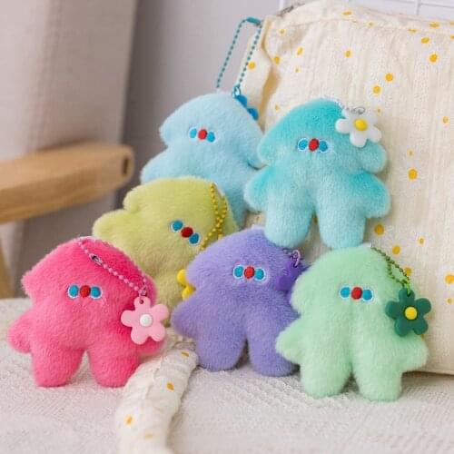6 Colors Ghost Plush Toy Soft Stuffed Cartoon Animal Idiot Flower Doll Backpack Pendant Key Chain Toys Mini Gifts For Girlfriend