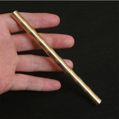 1 Pcs new Bamboo shape Hand made brass metal gel pen School Stationery High-end office signature pen Tactical pen