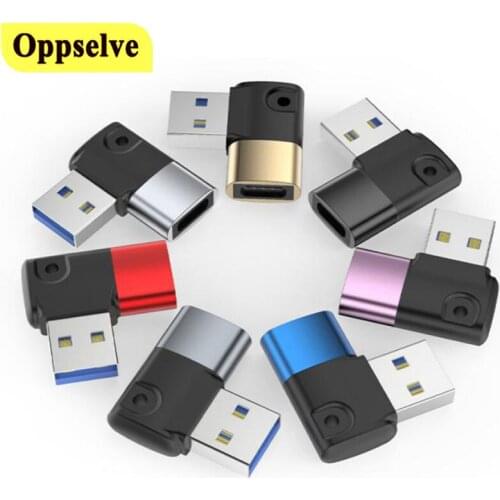 Right Angle USB 3.0 To Type C OTG Adapter Cable Converter for Macbookpro 90 Degree Elbow Type-C OTG Adapter Cable for Huawei