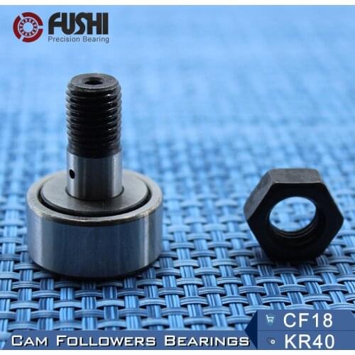 KR40 CF18 Cam Followers Bearing 18mm 1PC Stud Type Track Rollers KRV40 CF18B NAKD40 KR40PP / UU Bearings CF-18