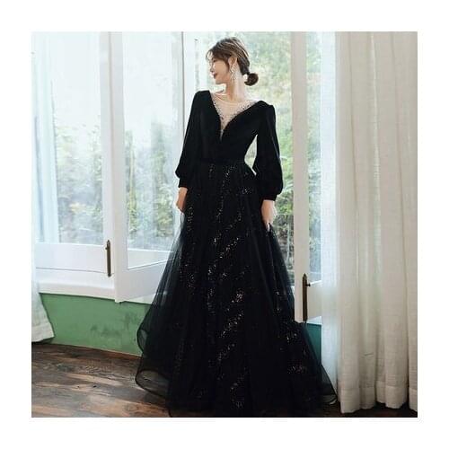 Luxury 100%real black deep V neck velvet and veil court ball gown royal Medieval Renaissance Victorian dress Belle ball