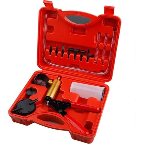 Handheld Vacuum Pressure Pump Tester Set Brake Fluid Bleeder Bleeding Tools Kit with Box Car Repair Tools