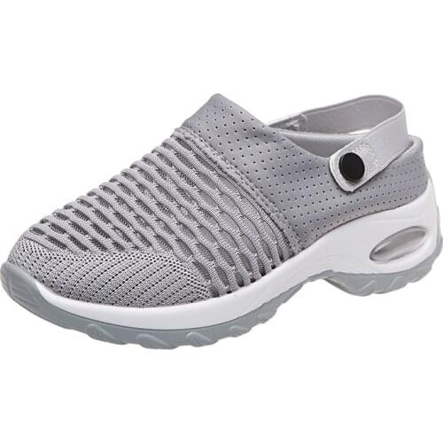 Women Sandals Summer Wedge Shoes Slippers Flip Flops Mesh Breathable Casual Ladies Fashion Platform Thick Sole Plus Size 35-43