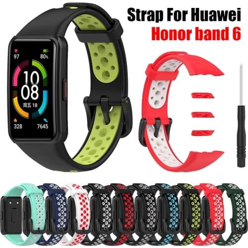 Replacement Soft Silicone Wrist Strap For Huawei Honor Band 6 Smart Accessories Wristband Strap For Honor Band 6 Bracelet Belt