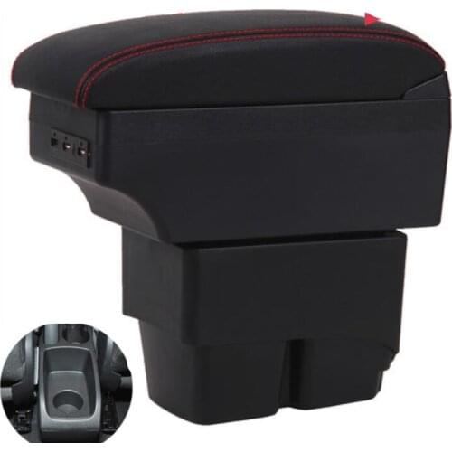 For Ford Fiesta Armrest Box Fiesta MK6 7 Universal Car Central Armrest Storage Box modification accessories