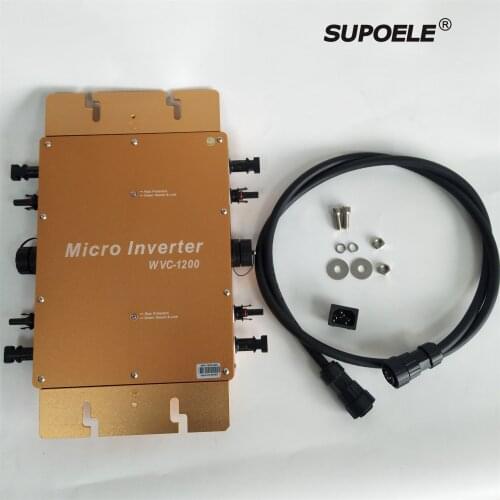 Waterproof IP65 WVC1200 Solar Grid Tie Micro Inverter Microinverter Inversor 1200W For On Grid Solar Power System Home
