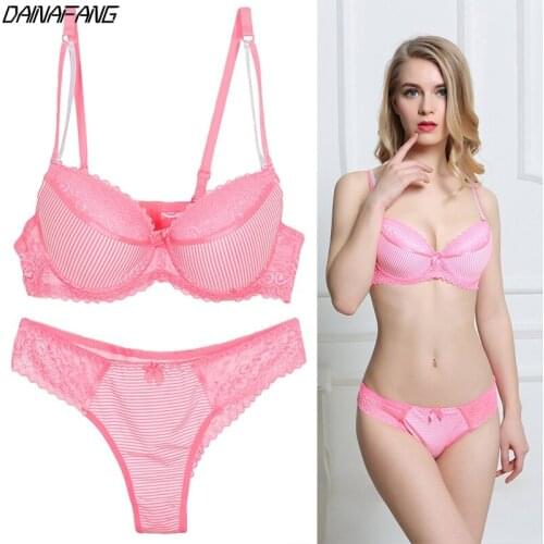 VS New Push Up Lingerie Set ABC Cup Lace Lingerie Sexy Sexy Young Women Underwear S Outfits gorge
