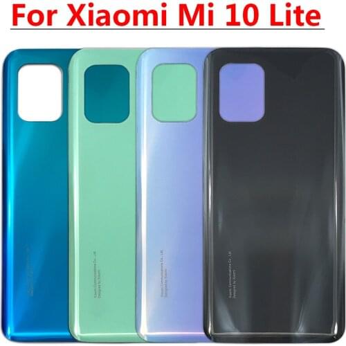 Battery Back Cover Rear Door Replacement Housing STICKER Adhesive For Xiaomi Mi 10 Lite With LOGO