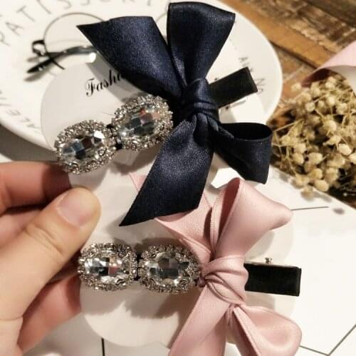 Fashion crystal Hairpins Hair Accessories for Women Girls Side clips Hair Clips Elegant lady Hair Clips Barrette Headwear 2Pcs