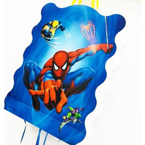 1pc/set Cartoon Spiderman Folding Pinata Kids Birthday Party Game Decoration Funny Boys Birthday Party Supplies Spiderman Pinata