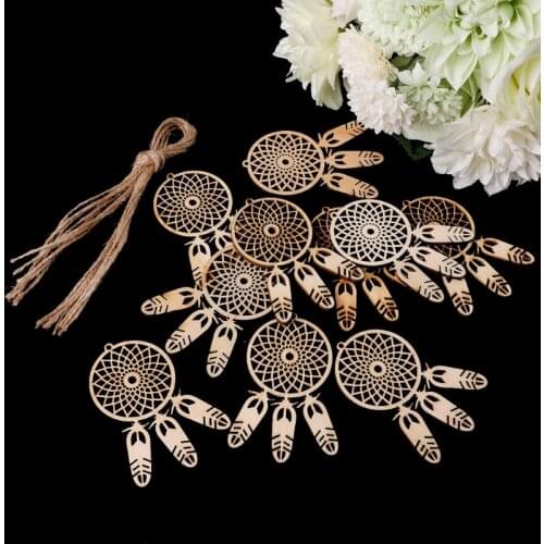 10Pcs Wooden Snowflake Lantern Wedding Party Xmas Home Hanging Decor Craft DIY