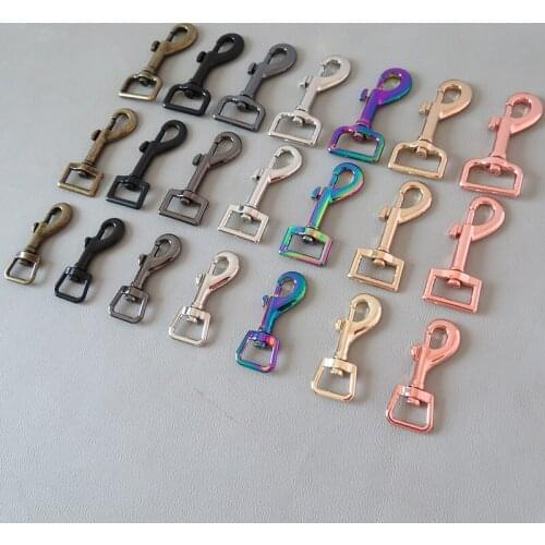 100PCS 15mm 20mm 25mm Metal Carabiner Strap Seat Belt Buckle DIY Bag Pet Dog Leash Lobster Clip Hook Sewing Accessory Snap Clasp