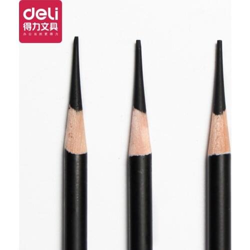 12 pieces / box deli58121 special charcoal pencil for art sketch, soft, medium and hard charcoal pencil, art student stationery