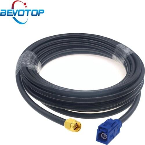4M SMA Male Plug to Blue Fakra C Female Jack LMR195 RF Coaxial Pigtail GPS Antenna Extension Cable for Auto Vehicle Car