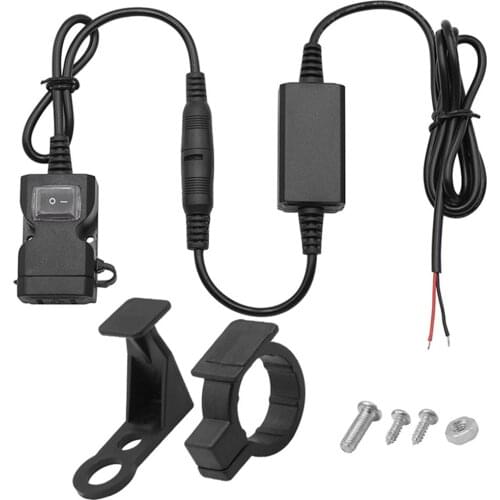 5V 3.1A Charge Outlet Power Socket Power Adapter Motor Car DC Dual USB Charger Switches for Car Truck ATV Boat Motorcycle