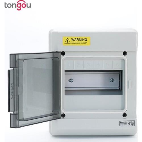 6 Ways IP66 PC Waterproof Distribution Box Switch Box Breaker Box