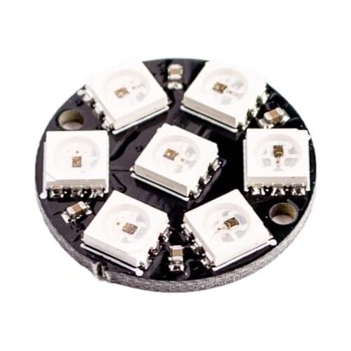 7 Bits 7 X WS2812 5050 RGB LED Ring Lamp Light with Integrated Drivers