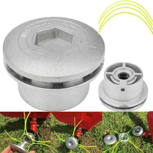 Aluminum Universal Trimmer Head With 4 Lines Grass Cutter String Speed Feed Bump Lawn Yard Mower Brush Replacement Accessories