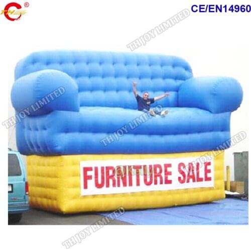 Free door shipping giant inflatable sofa model for furniture sale promotion, outdoor advertising inflatable sofa air balloon
