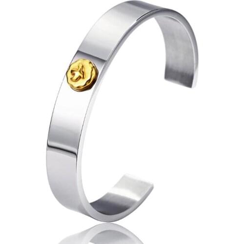 Stainless Steel Gold Flying Eagle Punk Rock Men Bracelet Bangle Jewelry Gift For Him Best Boyfriend Jewellery