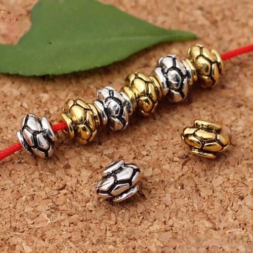 20pcs/lot 6mm Tibetan Gold Color Lantern Zinc Alloy Spacer Beads Bracelets Necklace Charm Metal Beads Craft DIY Jewelry Making