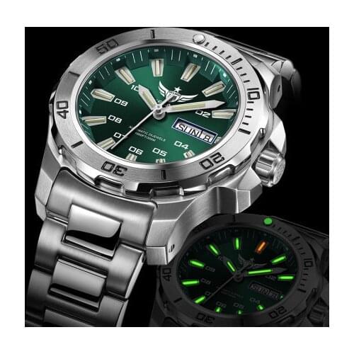 Yelang Men Diver Watch Mens Watches Automatic Water Ghost Mechanical Wristwatch T100 Tritium Luminous 300M Waterproof Sapphire