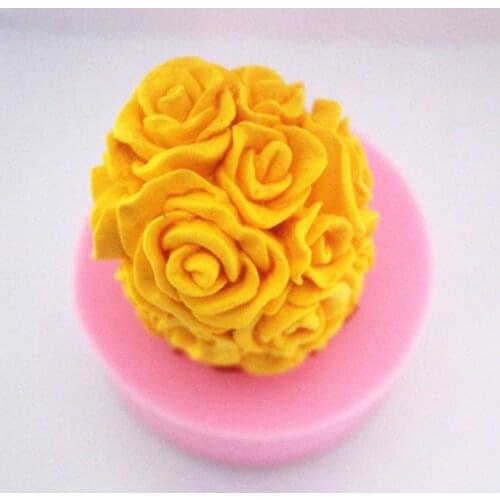 DIY Stereo Rose Silicone Handmade Soap Candle Mold