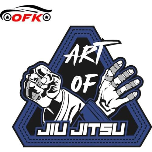 FOK 13cm X 11.7cm for Art of Jiu Jitsu Funny JDM Car Stickers DIY Occlusion Scratch Body for Car Waterproof Vehicle Decal