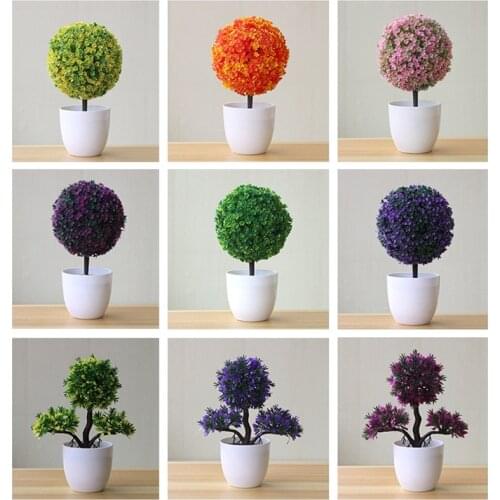 Simulation Fake Plant Pine Potted Desktop Ornaments Green Bonsai Grass Creative Home Garden Home Decoration Accessories