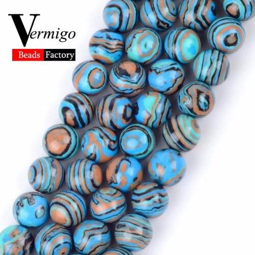 Natural Blue Stripe Agates Stone Beads For Beadwork Jewelry Making Onyx Round Loose Beads 4 6 8 10 12MM Diy Bracelet Necklace