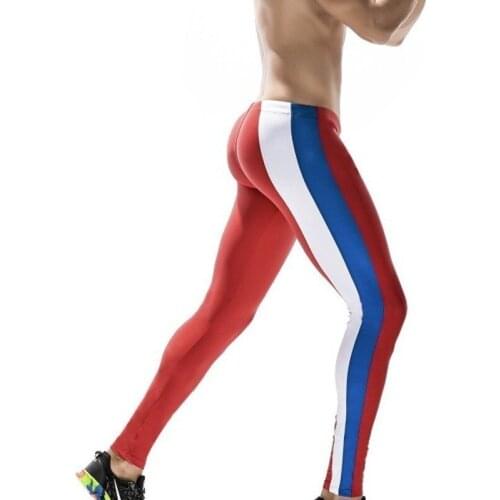 Sexy Running Tights Mens Leggings Quick Dry Men Compression Pants Sports Leggings For Male Gym Training Workout Wear Leggins