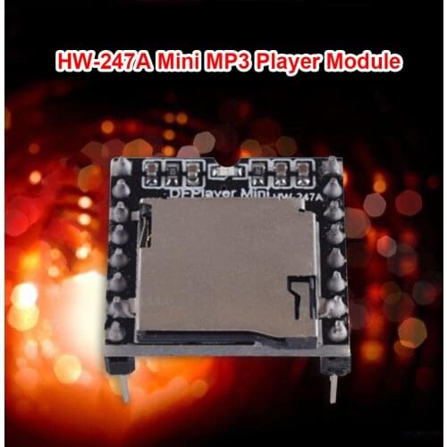 Mini MP3 Player Module MP3 Audio Voice Decode Board Supporting Serial Port uno DF Player TF Card U Disk For HW-247A Accessories