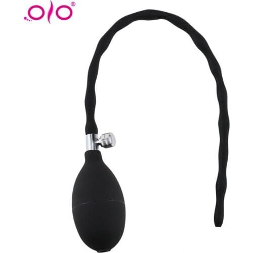 OLO Inflatable Adult Sex Products Expand The Horse Eye Rod Silicone Urethra Rod Dilators Horse Eye Stimulation for Beginners