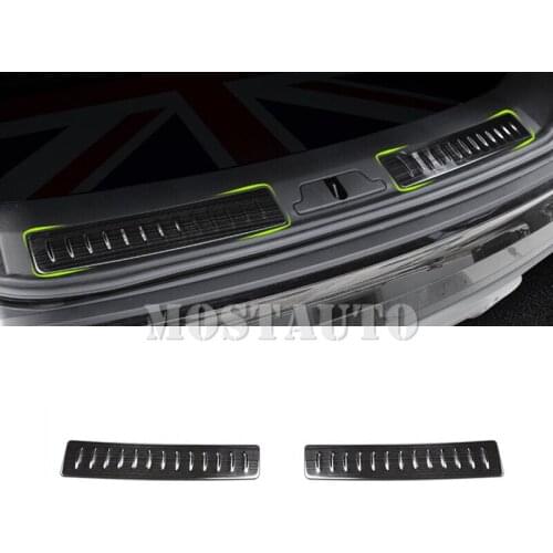 For Land Rover Range Rover Velar Inside Rear Bumper Cargo Door Sill Scuff Plate 2017-2020 2pcs Car Accessories Interior Car Trim