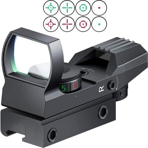 Hot 20mm 11mm Rail Riflescope Hunting Optics Holographic Red Dot Sight Reflex 4 Reticle Tactical Scope Collimator Sight Part