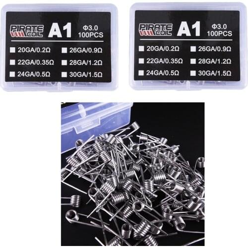 PIRATE COIL 100 Pcs Built Coils A1 Rebuildable for Electronic Accessories Coils Heating Wire Resistance