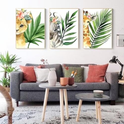 RUOPOTY 3pc/Set DIY Painting By Numbers Zebra Animals Acrylic Paint By Numbers For Adults Animals Picture For Kids Room Decor