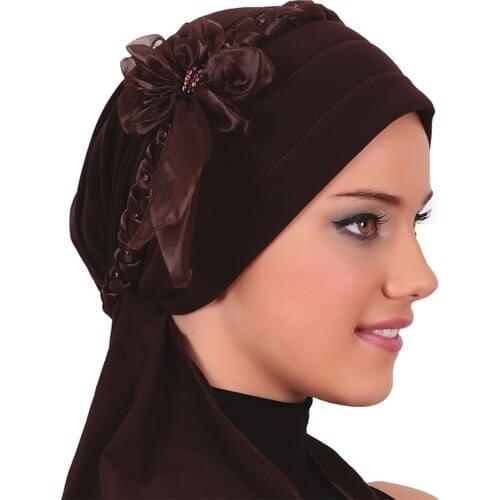 Seedlings Yazgülü Hair Weave and Rose Accessories Coffee Hijab Bathing Cap