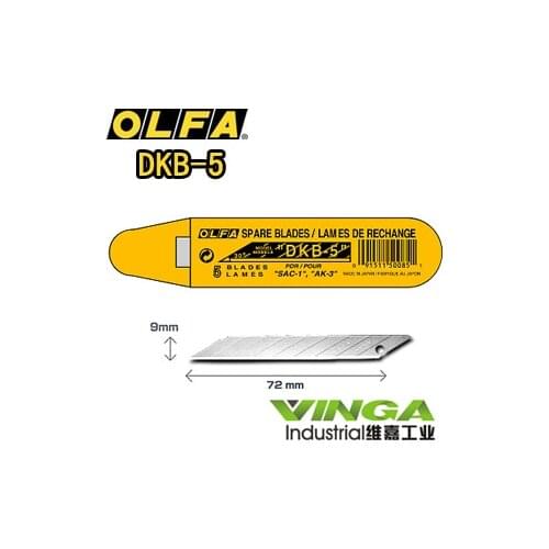Made in japan OLFA DKB-5 5PCS Olfa Blade OLFA Ersatzklinge 30 DKB5 Grafik Folie Cutter Klebefolie 0.38MM 9MM