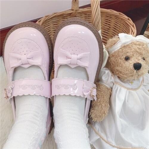 Anime Lolita Cosplay Shoes Sweet Lady Female Round Toe Buckle Women Party Platform Flats Kawaii Students Uniform Jk Loli Shoes
