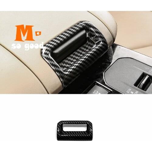 ABS Carbon For Toyota Highlander Kluger 2021 2022 Interior Accessories Car armrest box switch handle decor sticker Cover Trim