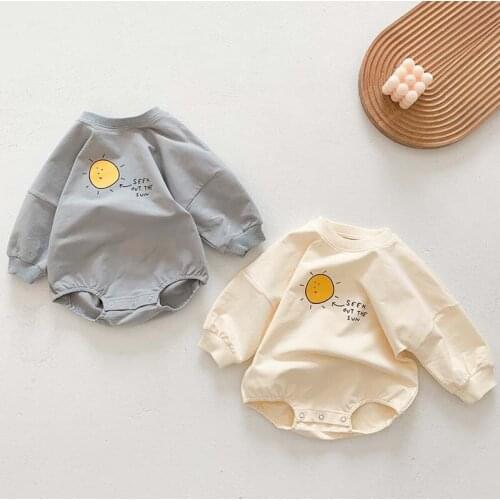 Spring Baby Clothes Cartoons Long Sleeve Infant Girls Jumpsuits Round Neck Toddler Boys Bodysuit Sweater