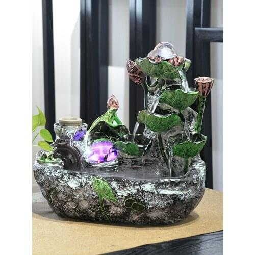 Zhaocai Fengshui wheel rockery water fountain dribble living room home decoration office opening gift