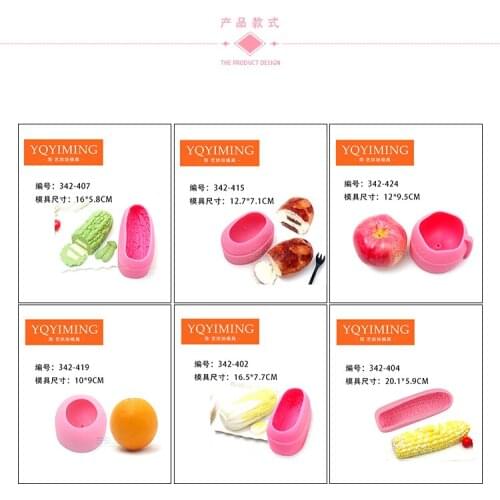 YQYM vegetable fruit mousse cake corn cabbage lemon peach mold silicone soap mould