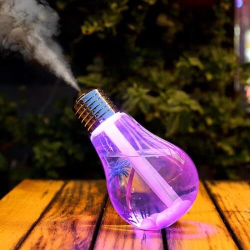 400ML USB Ultrasonic Humidifier Home Office Mini Aroma Diffuser LED Night Light Aromatherapy Mist Maker Creative Bottle bulb