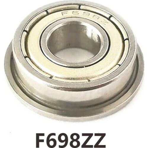 5pcs/lot F698ZZ Deep Groove Ball Miniature Mini Flange Bearing F698-ZZ F698ZZ 8*19*22*6mm 8*19*22*6